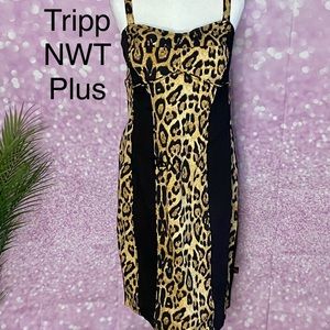 🥀TRIPP NWT animal corset dress, removable straps, back zipper *plus size 3*
